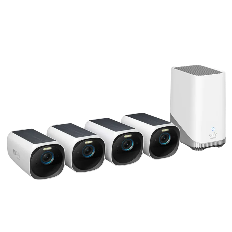 دوربین امنیتی با پنل خورشیدی مدل eufyCam S330 (eufyCam 3) 4-Cam Kit