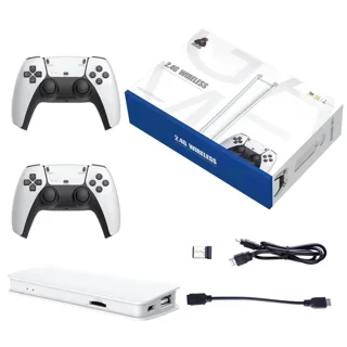 کنسول بازی گیم استیک پرو طرح ps5 مدل 2.4G WIRELESS - سفید